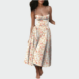 Dora™ - Rochie Maxi Satino cu Bretele Subțiri