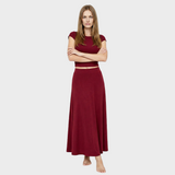 Anastasia Top Răsucit și Fuste Lungi Fluid