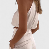Helira Set de Două Piese cu Top Fără Mâneci și Pantaloni Palazzo