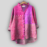 Indrė™ - Bluză din in în culoarea fucsia
