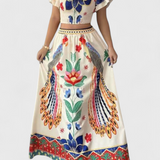 Compleu Itzel Boho cu motive etnice