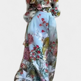 Sanne Set Elegant cu Cămașă cu Model Floral și Pantaloni Fluturând