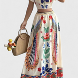 Compleu Itzel Boho cu motive etnice