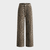 Carina™ - Blugi retro cu model de leopard