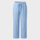 Pantaloni din Amestec de In Violet cu Croi Liber