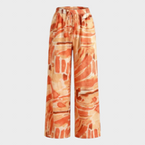 Pantaloni Senda Plati cu Model Abstract