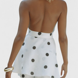 Eshra Top Halter și Șorturi cu Benzi
