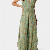Leandra Mono Fluid cu Model de Cruci sau Flori Verzi