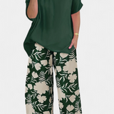 Aivy Set Floral din Două Piese cu Ochi Relaxați