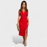 Sigita™ - Rochie midi cu decolteu