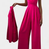 Romily Mono Sexual cu Bretele și Pantaloni Largi Elegant