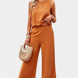Compleu Lavinia Boho din in și bumbac cu top și pantaloni scurți